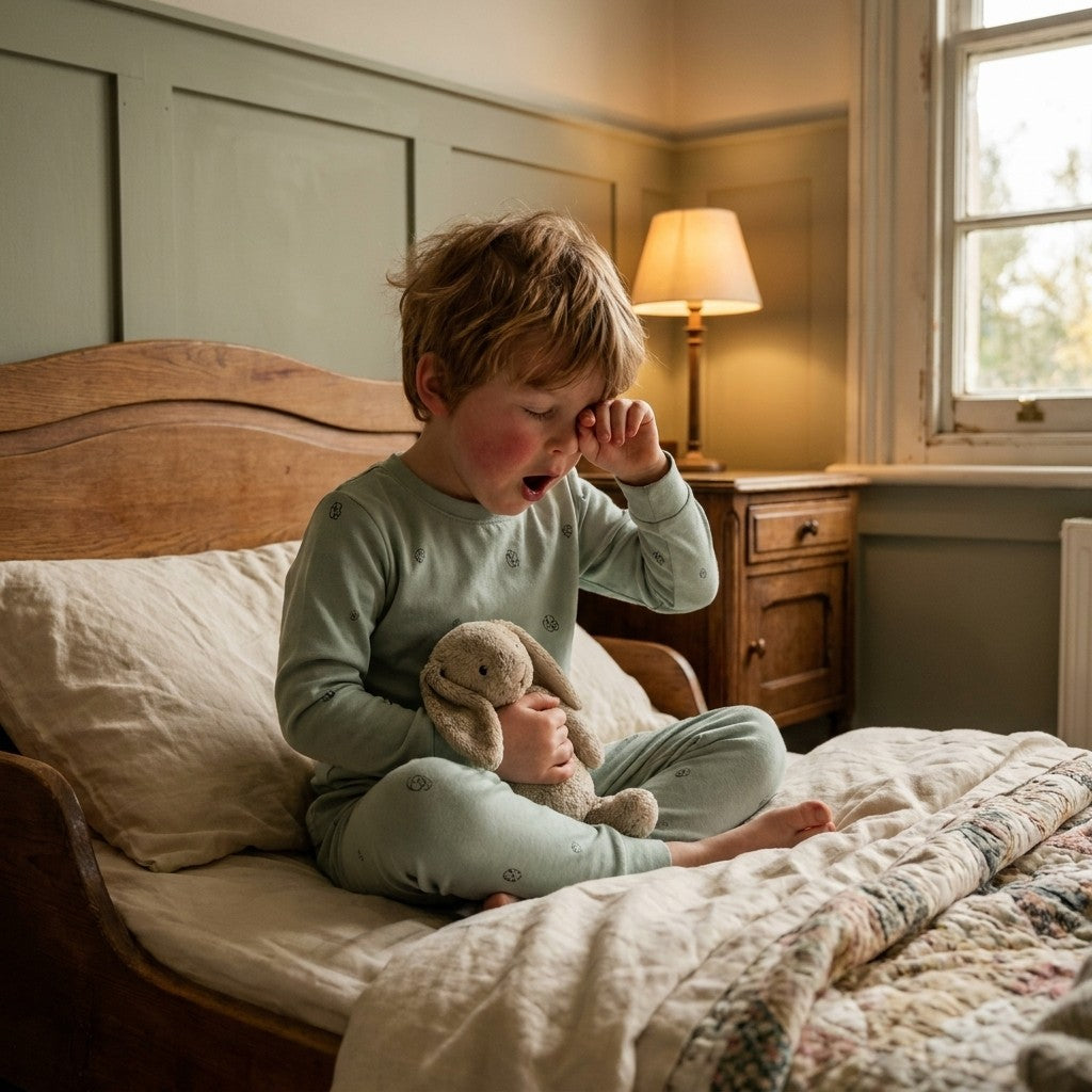 Caico Cotton lifestyle — Kids Long Sleeve Pyjamas Sage Cotton Bloom