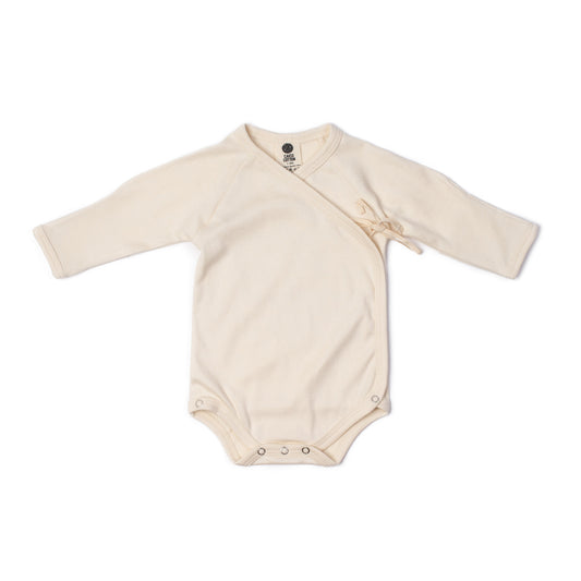 Newborn Crossover Bodysuit, Alabaster — included in pack