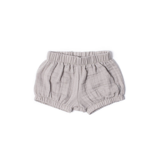 Baby bloomers in rocky stone organic Egyptian cotton, front view