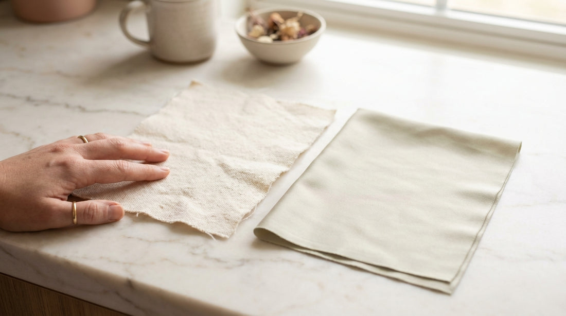 Comparing organic cotton and bamboo fabric textures