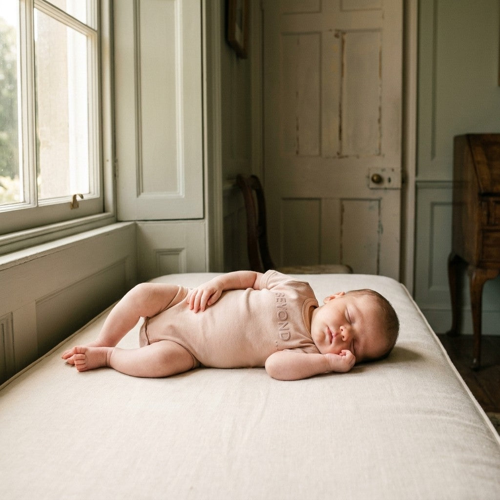 Caico Cotton lifestyle — Baby Short Sleeve Bodysuit Dusty Blush