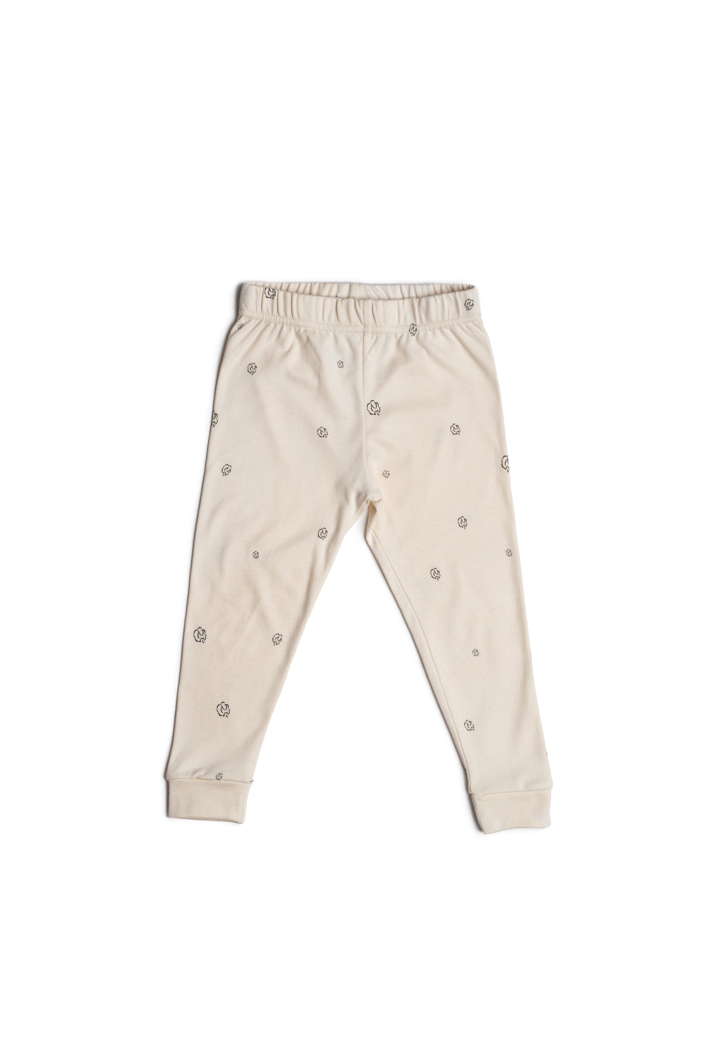 Kids Long Sleeve Pyjamas in alabaster cotton bloom organic Egyptian cotton, lifestyle view