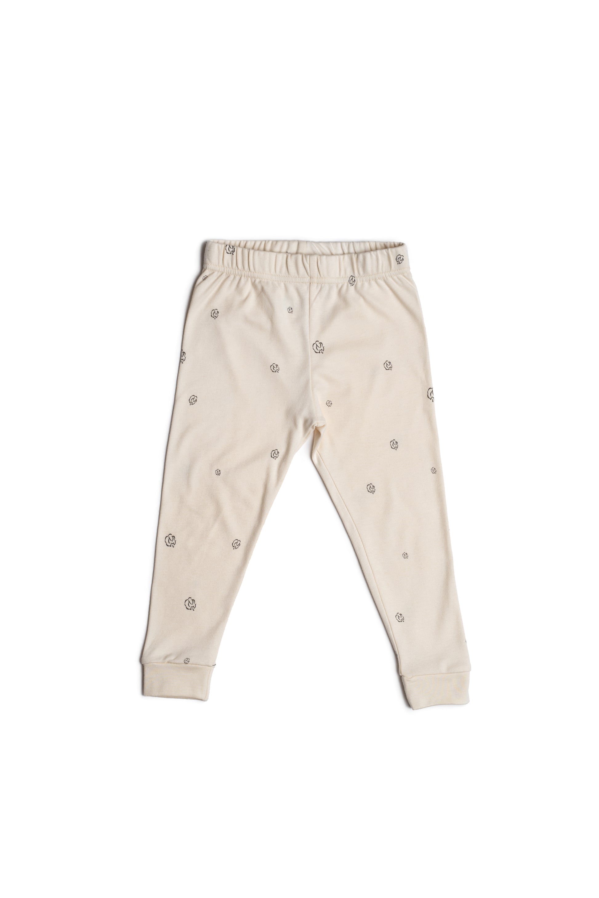 Kids Long Sleeve Pyjamas in alabaster cotton bloom organic Egyptian cotton, lifestyle view