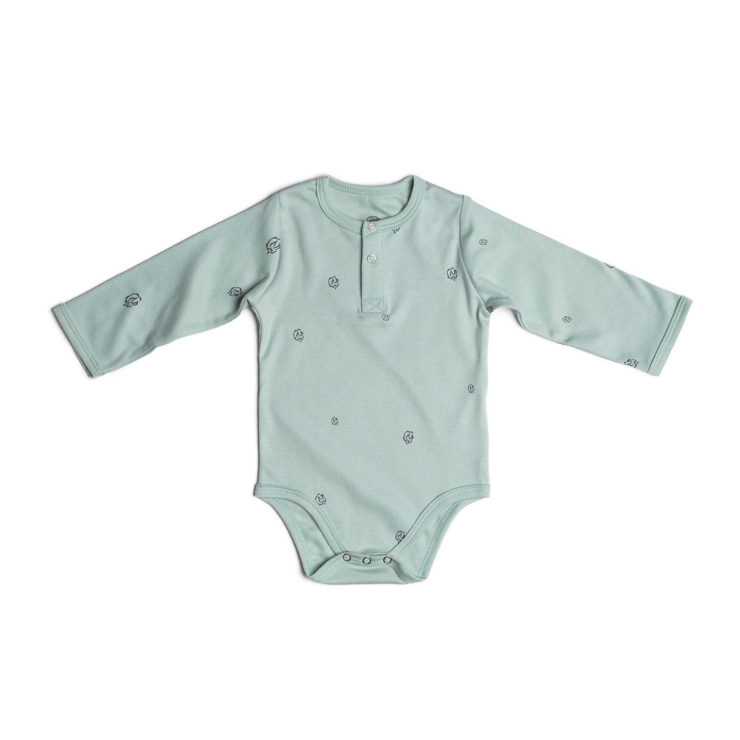 Baby LS Bodysuit, Sage Cotton Bloom — included in pack