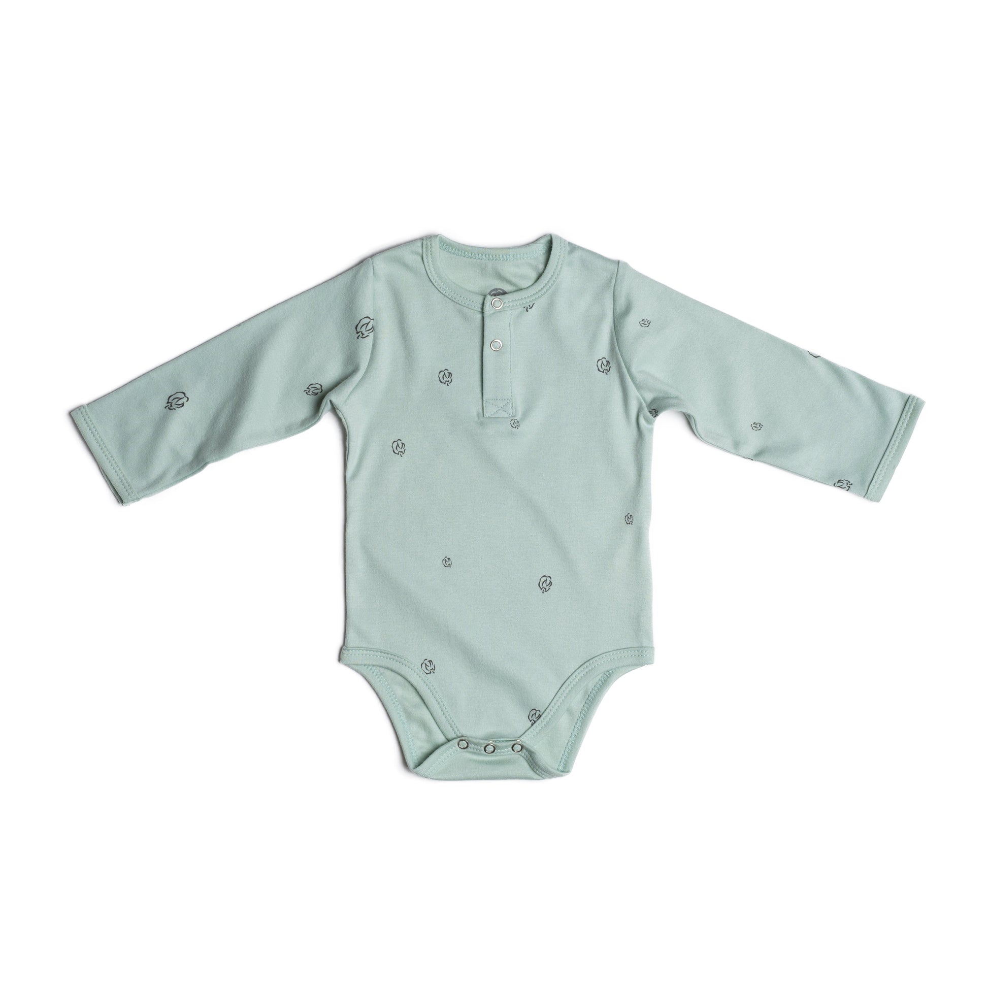 Baby LS Bodysuit, Sage Cotton Bloom — included in pack
