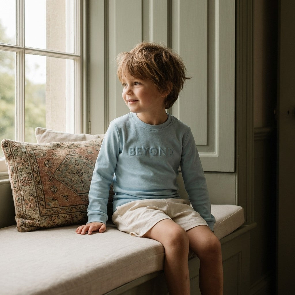 Caico Cotton lifestyle — Kids Lounge Blouse Dusky Blue