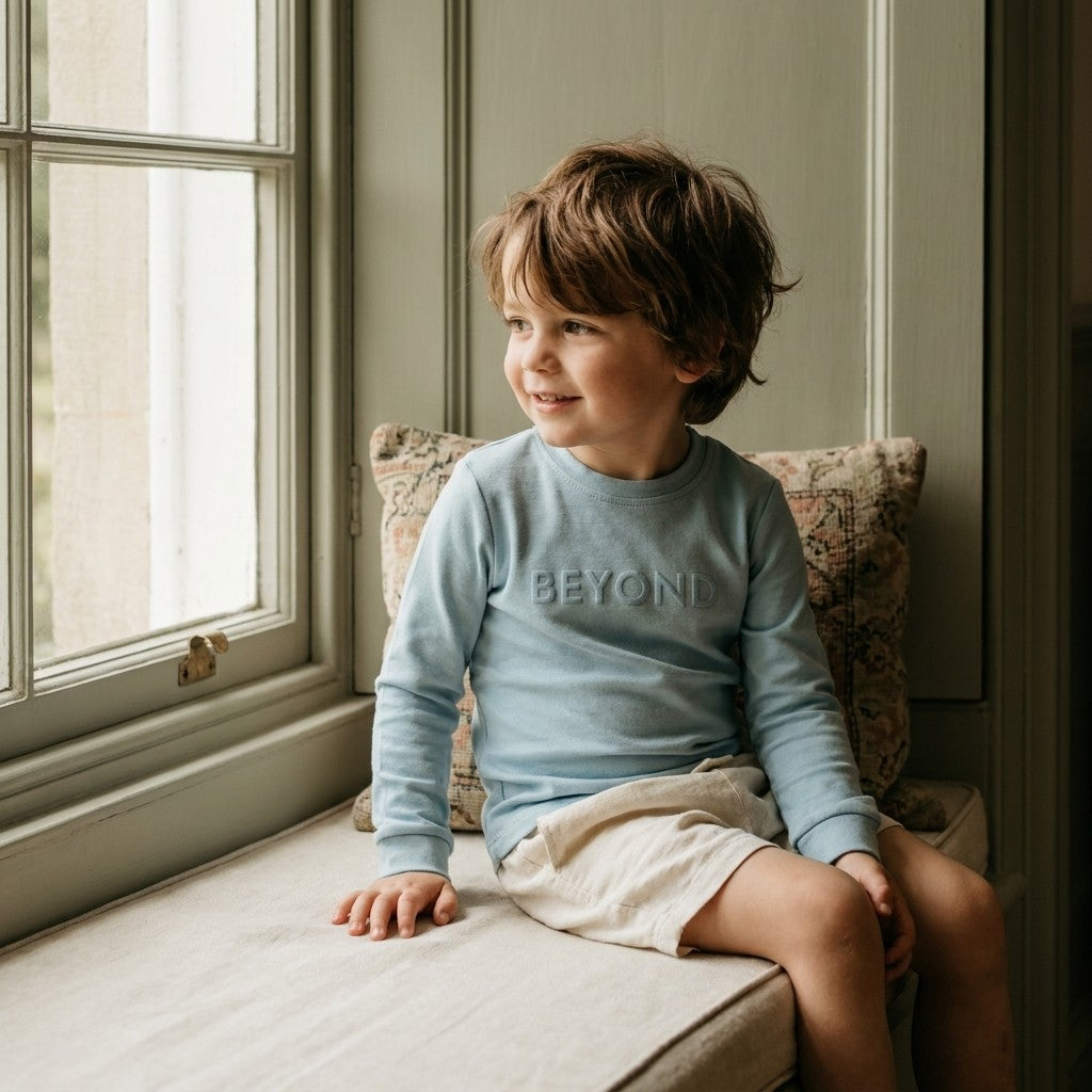 Caico Cotton lifestyle — Kids Lounge Blouse Dusky Blue