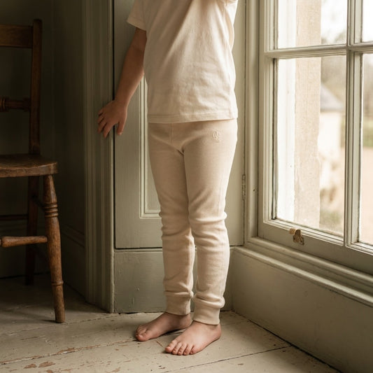 Caico Cotton lifestyle — Kids Lounge Pants Alabaster