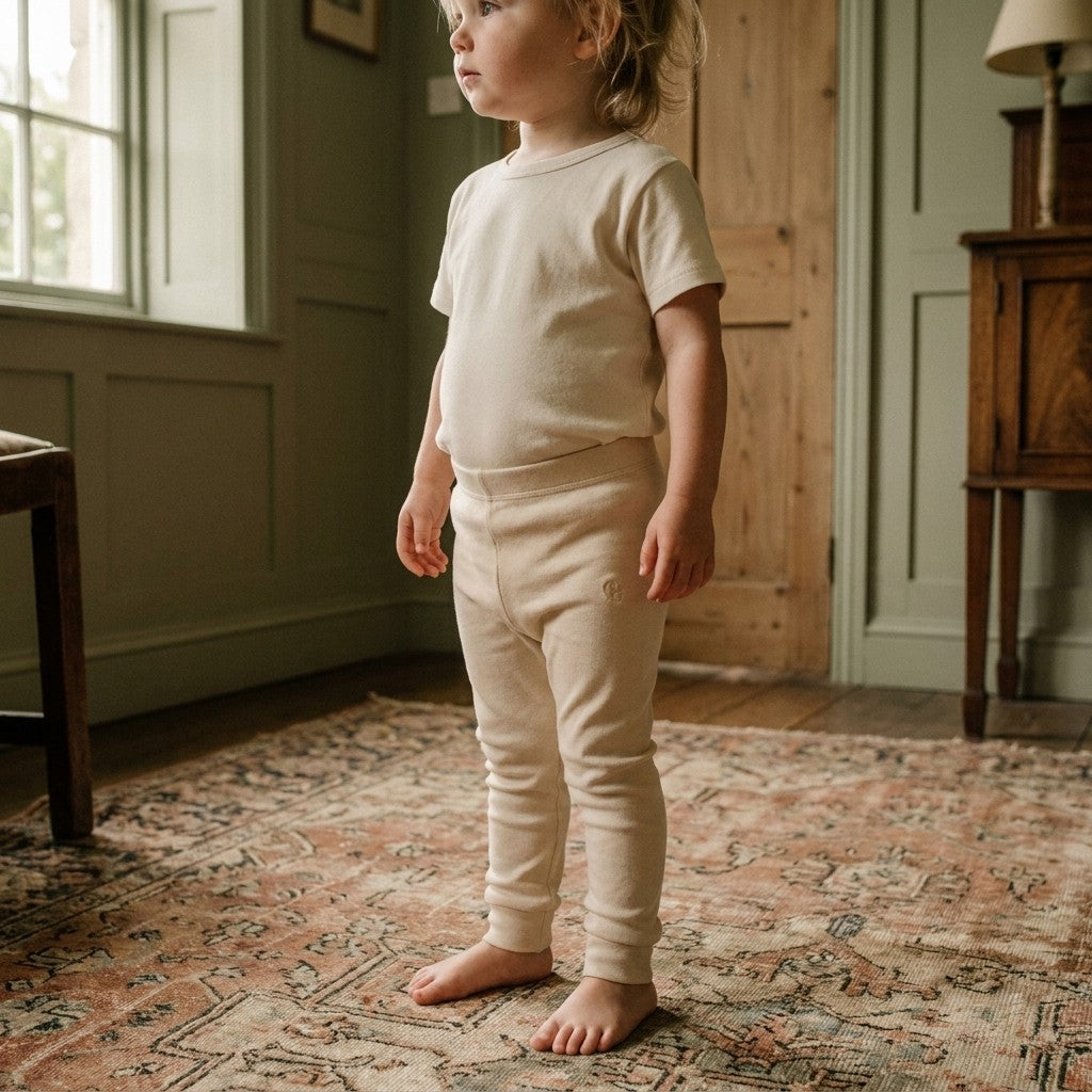 Caico Cotton lifestyle — Kids Lounge Pants Alabaster