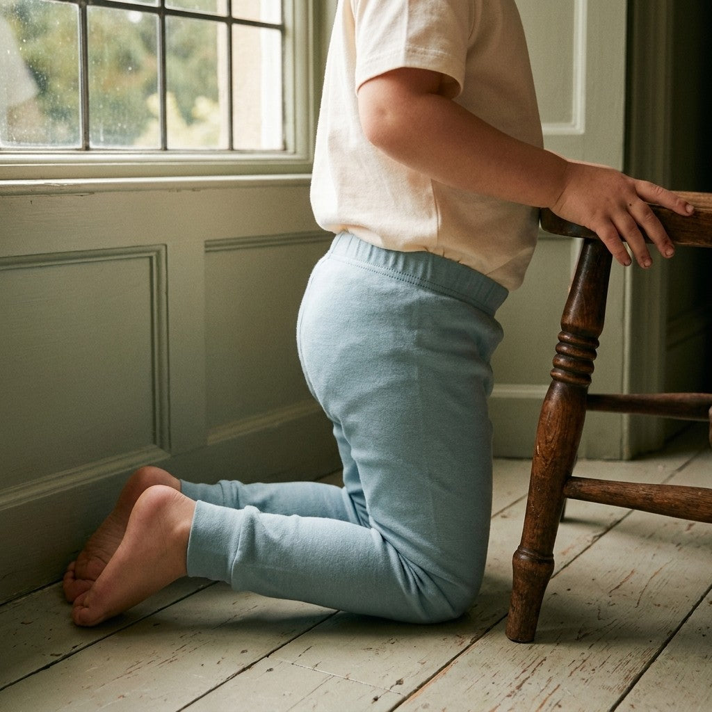 Caico Cotton lifestyle — Kids Lounge Pants Dusky Blue