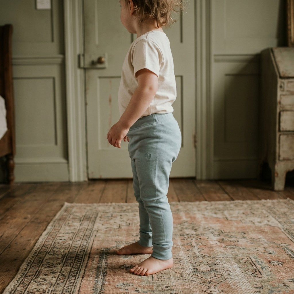 Caico Cotton lifestyle — Kids Lounge Pants Dusky Blue