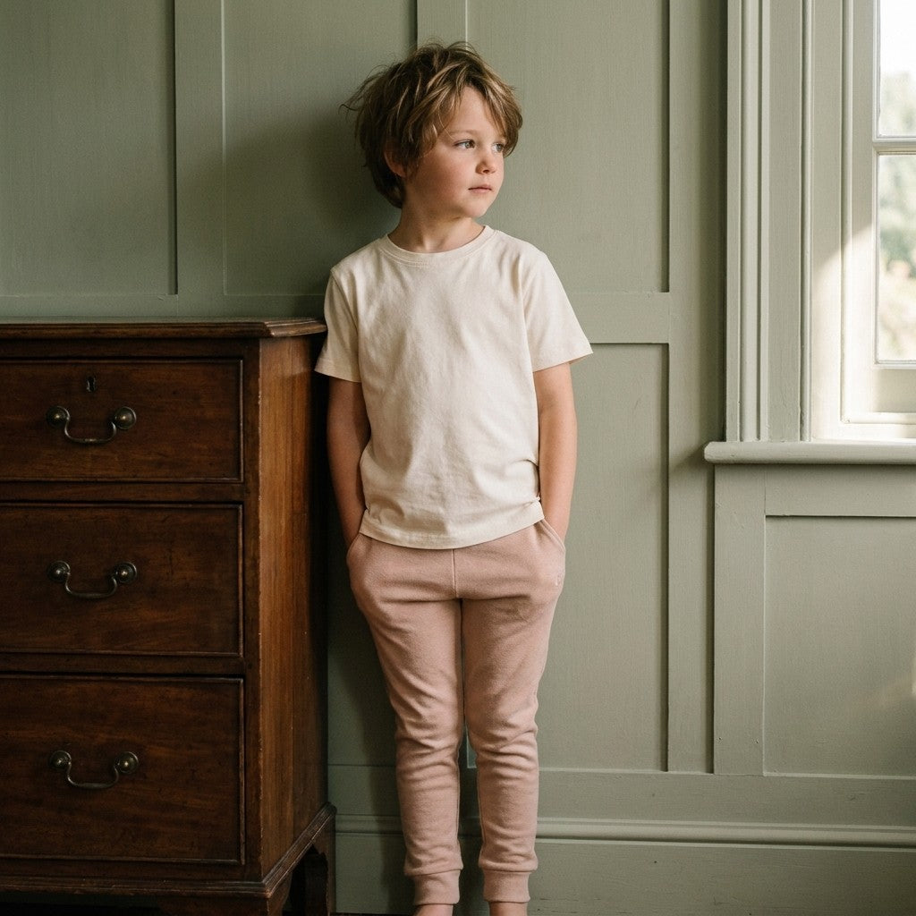 Caico Cotton lifestyle — Kids Lounge Pants Dusty Blush