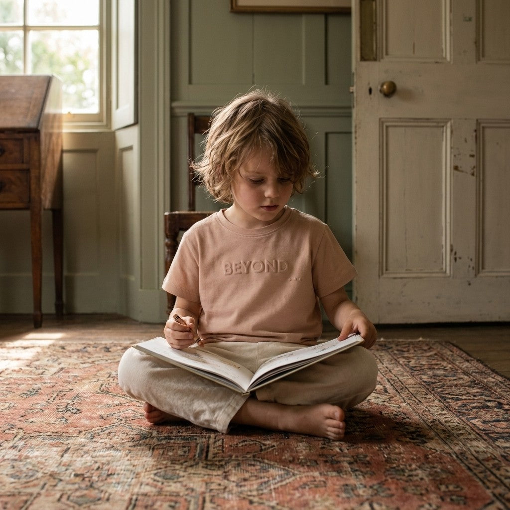 Caico Cotton lifestyle — Kids Lounge Tee Dusty Blush
