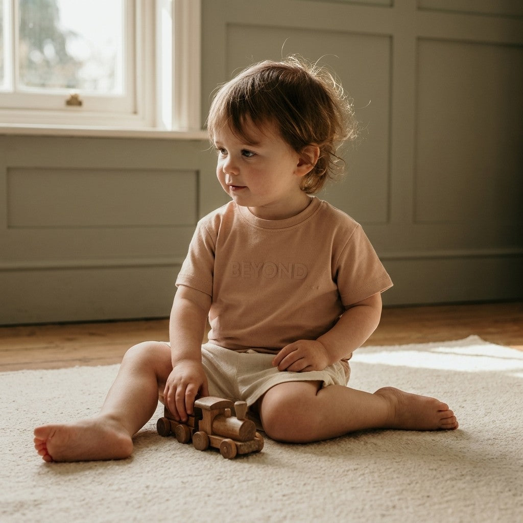 Caico Cotton lifestyle — Kids Lounge Tee Dusty Blush