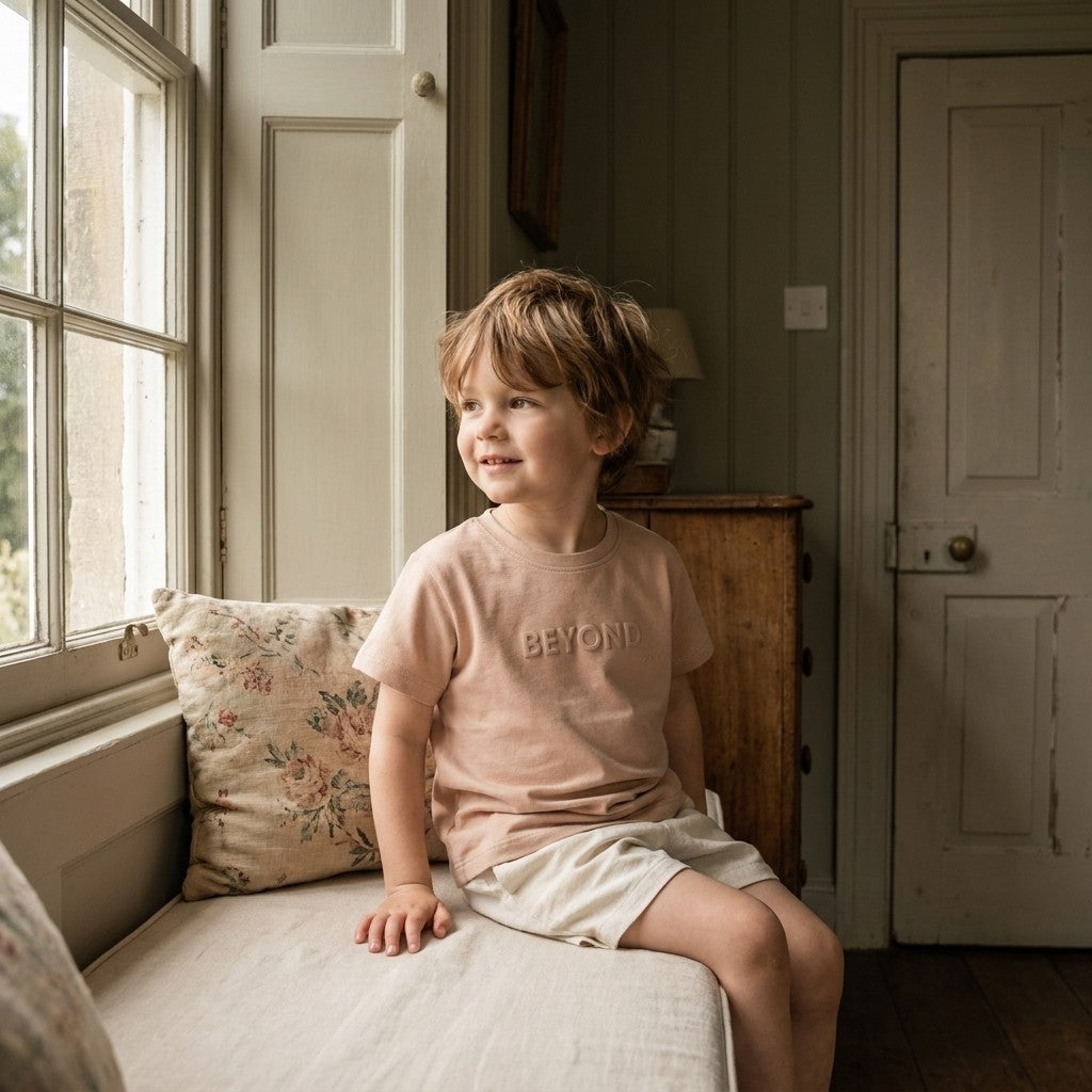 Caico Cotton lifestyle — Kids Lounge Tee Dusty Blush