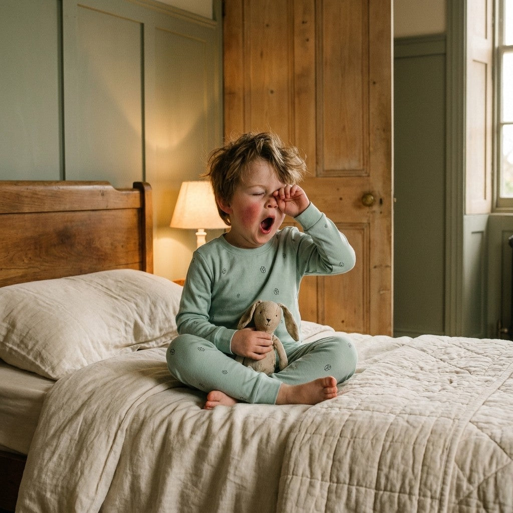 Caico Cotton lifestyle — Kids Long Sleeve Pyjamas Sage Cotton Bloom
