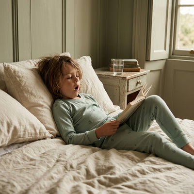 Caico Cotton lifestyle — Kids Long Sleeve Pyjamas Sage Cotton Bloom