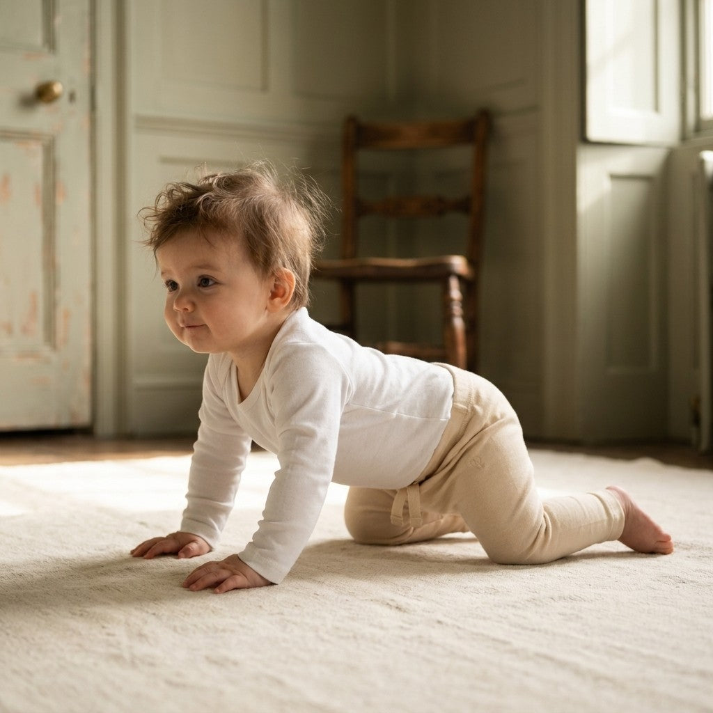 Caico Cotton lifestyle — Newborn Alabaster Leggings