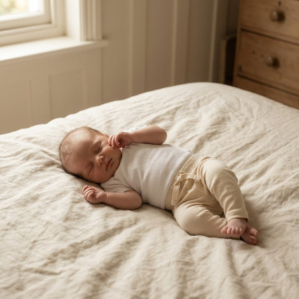 Caico Cotton lifestyle — Baby Leggings Alabaster
