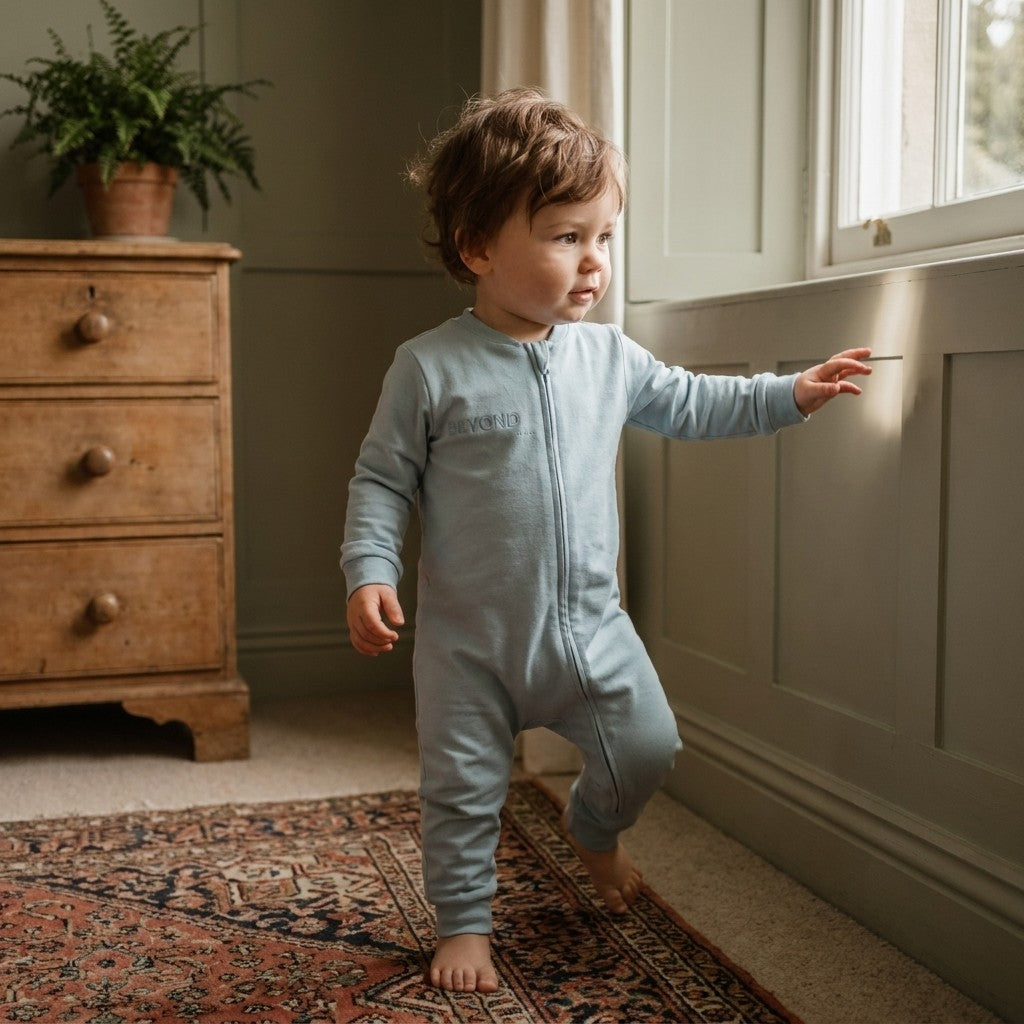 Caico Cotton lifestyle — Baby Overall Jumpsuit Dusky Blue