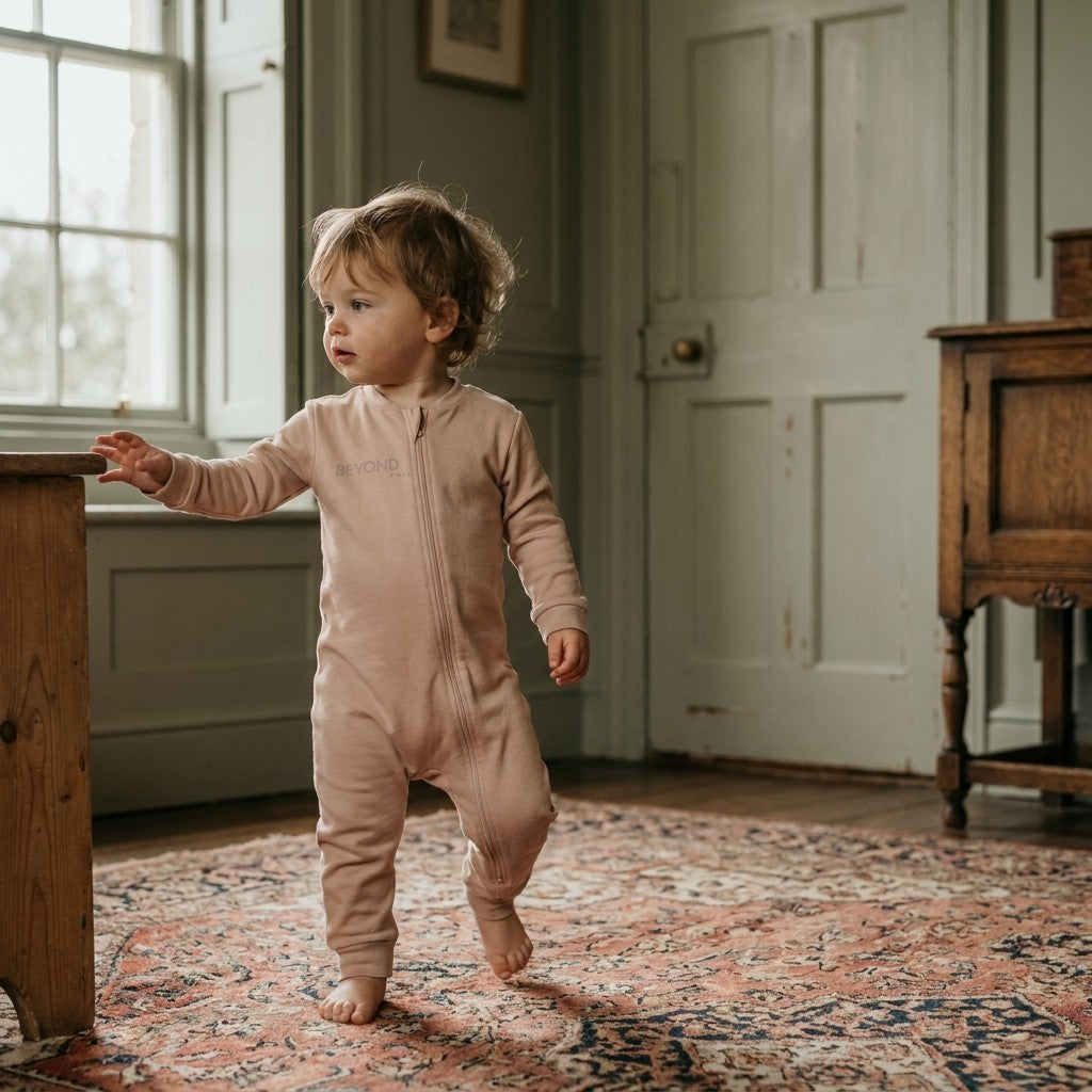 Caico Cotton lifestyle — Baby Overall Jumpsuit Dusty Blush