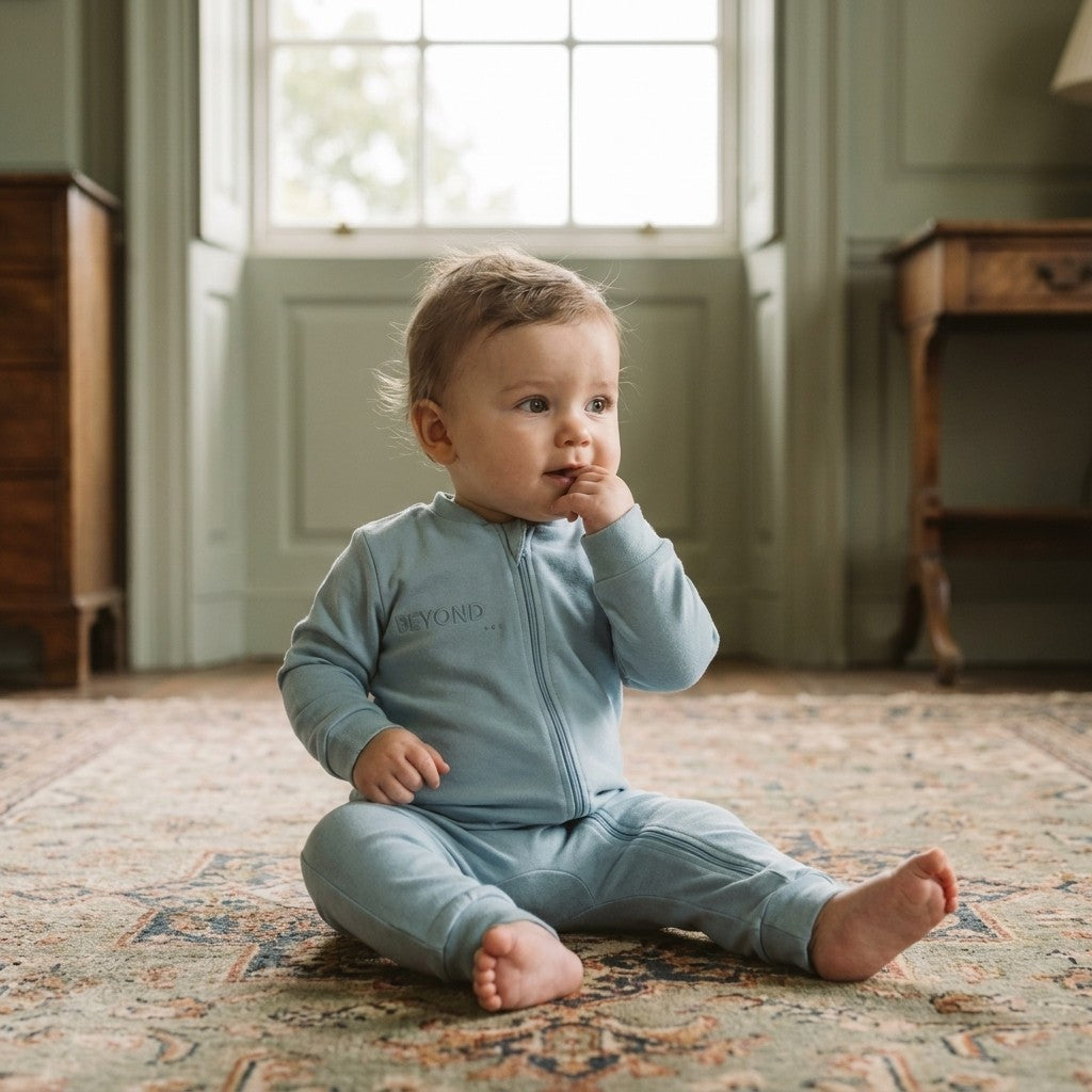 Caico Cotton lifestyle — Baby Overall Jumpsuit Dusky Blue