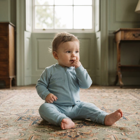Caico Cotton lifestyle — Baby Overall Jumpsuit Dusky Blue