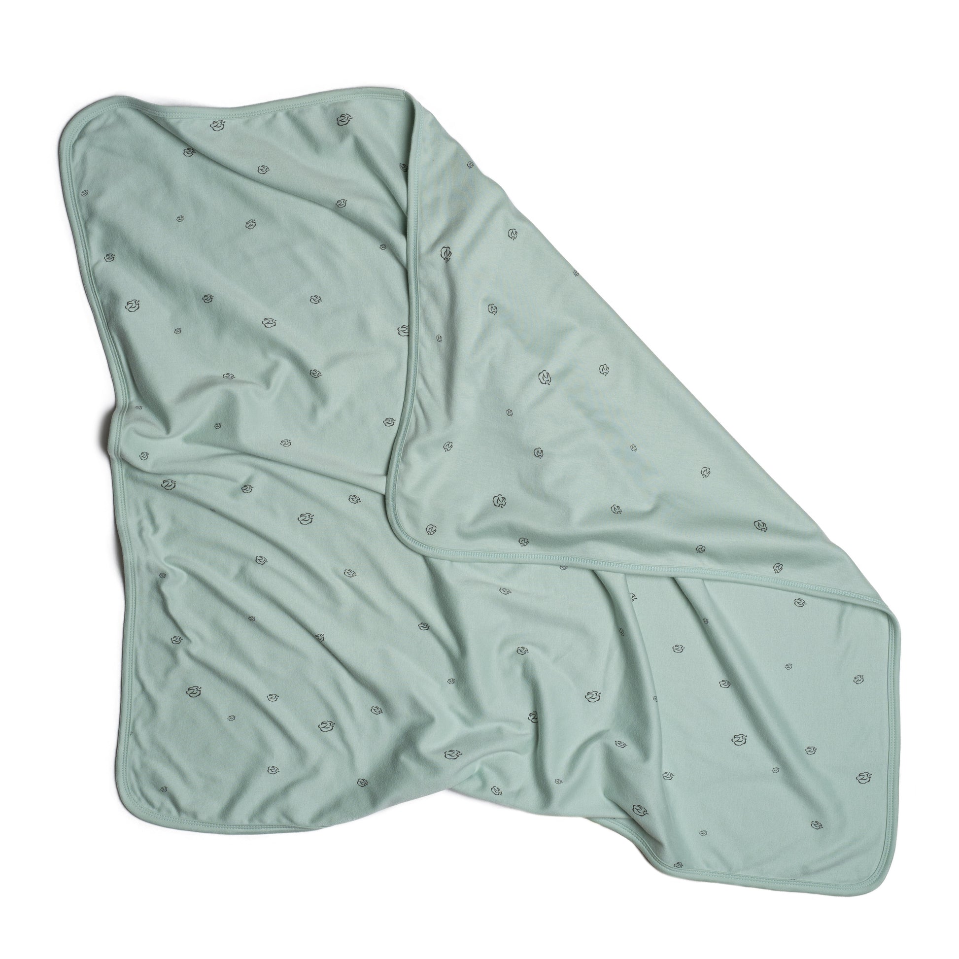 Baby Blanket in Sage Cotton Bloom