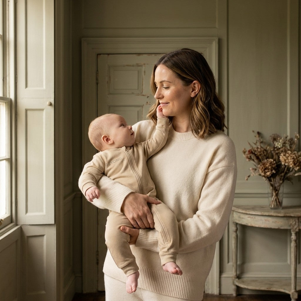 Caico Cotton lifestyle — tof 03 sahara sleepsuit mother